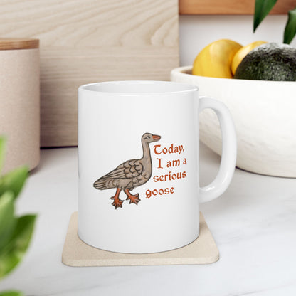 Serious Goose Ceramic Mug